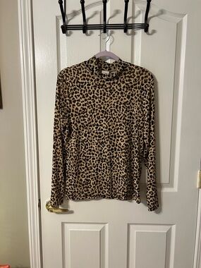 A New Day Cheetah Shear Turtleneck